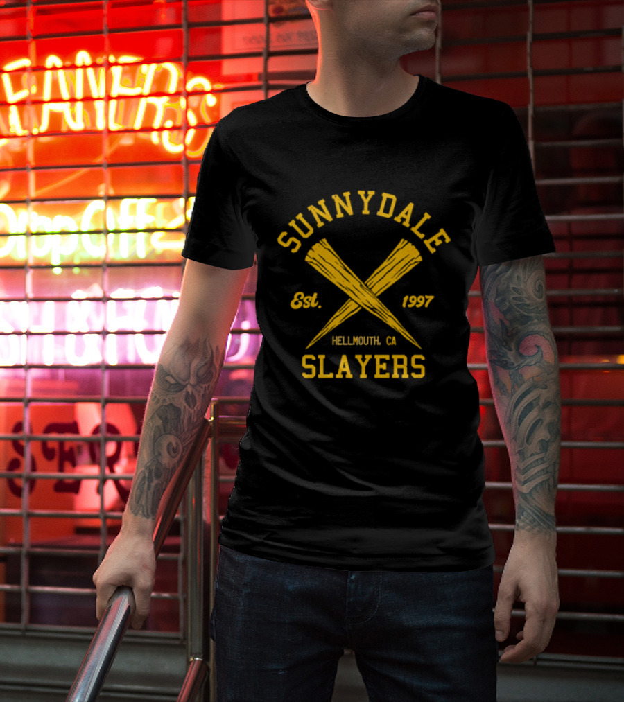 Sunnydale Slayers 1997 Hellmouth CA Est. Buffy Vampire T-Shirt