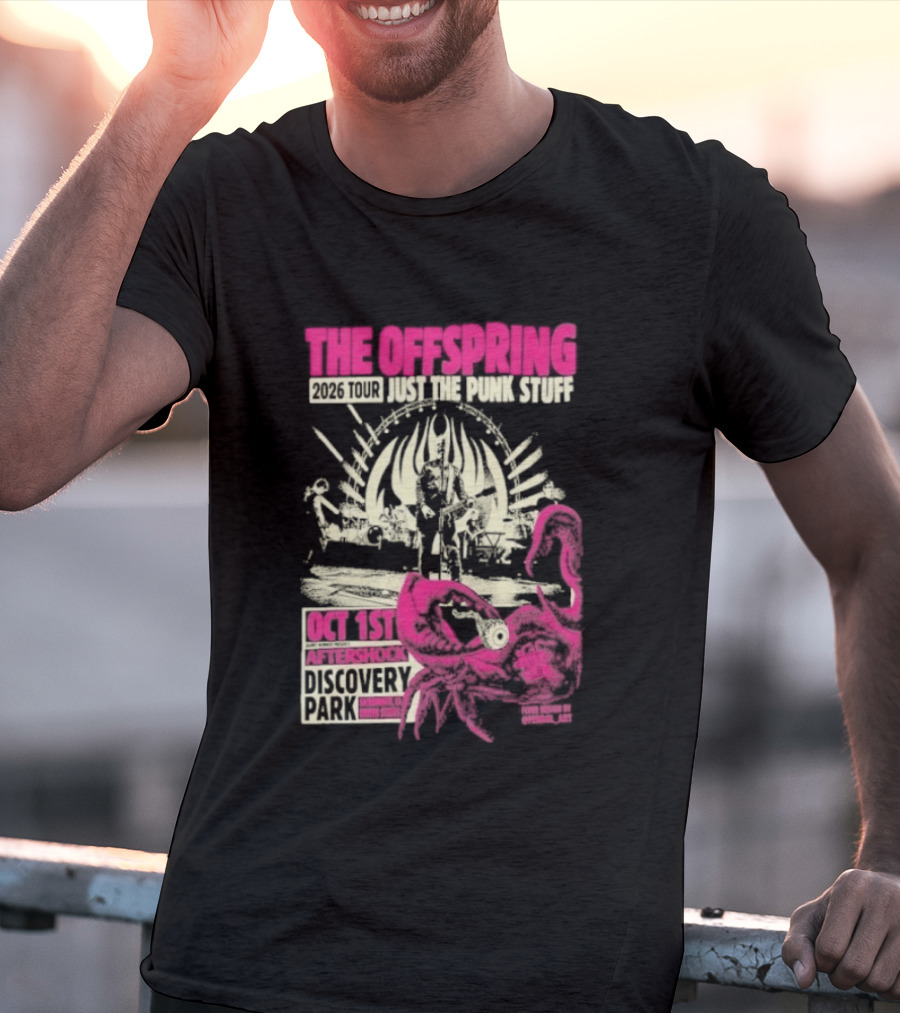 The Offspring Just The Punk Stuff Aftershock Festival 2026 Discovery Park Sacramento Oct 1st T-Shirt