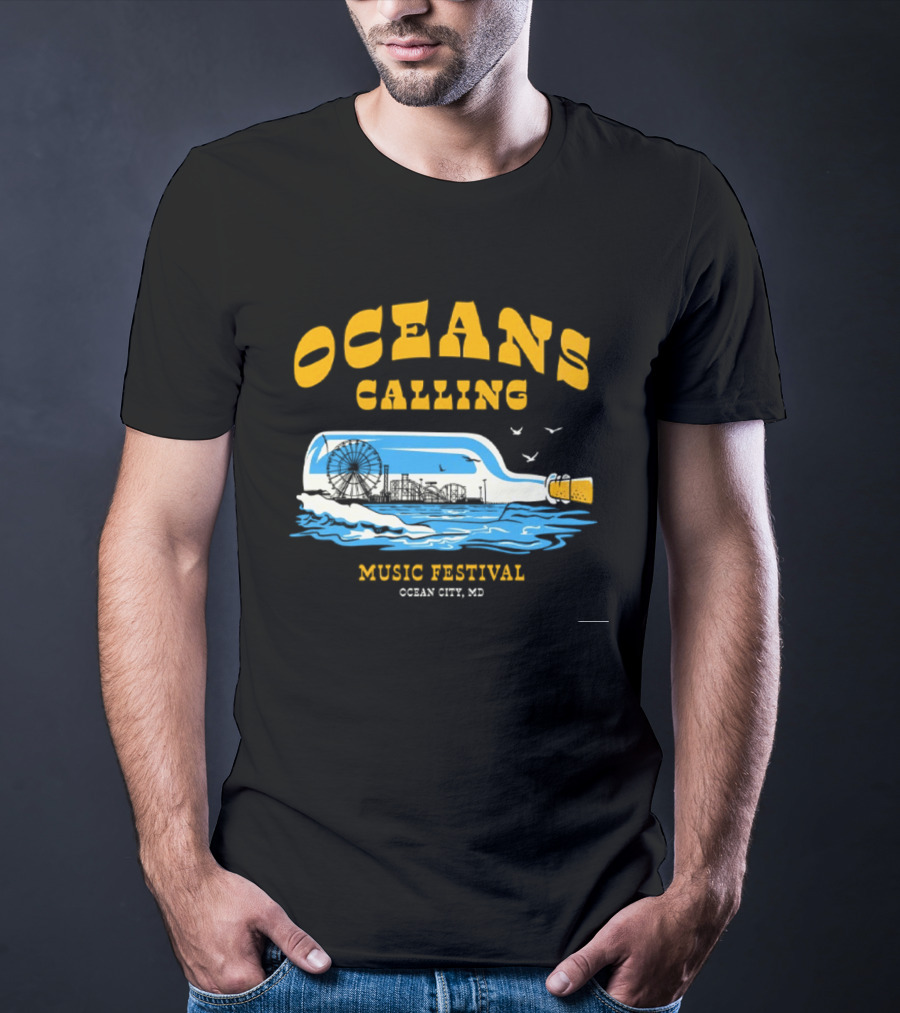 Ocean City MD Oceans Calling Music Festival 2026 Bottle Lineup T-Shirt