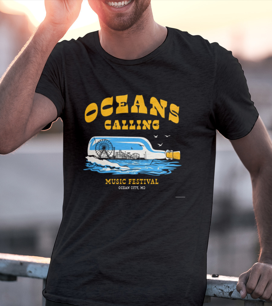 Ocean City MD Oceans Calling Music Festival 2026 Bottle Lineup T-Shirt