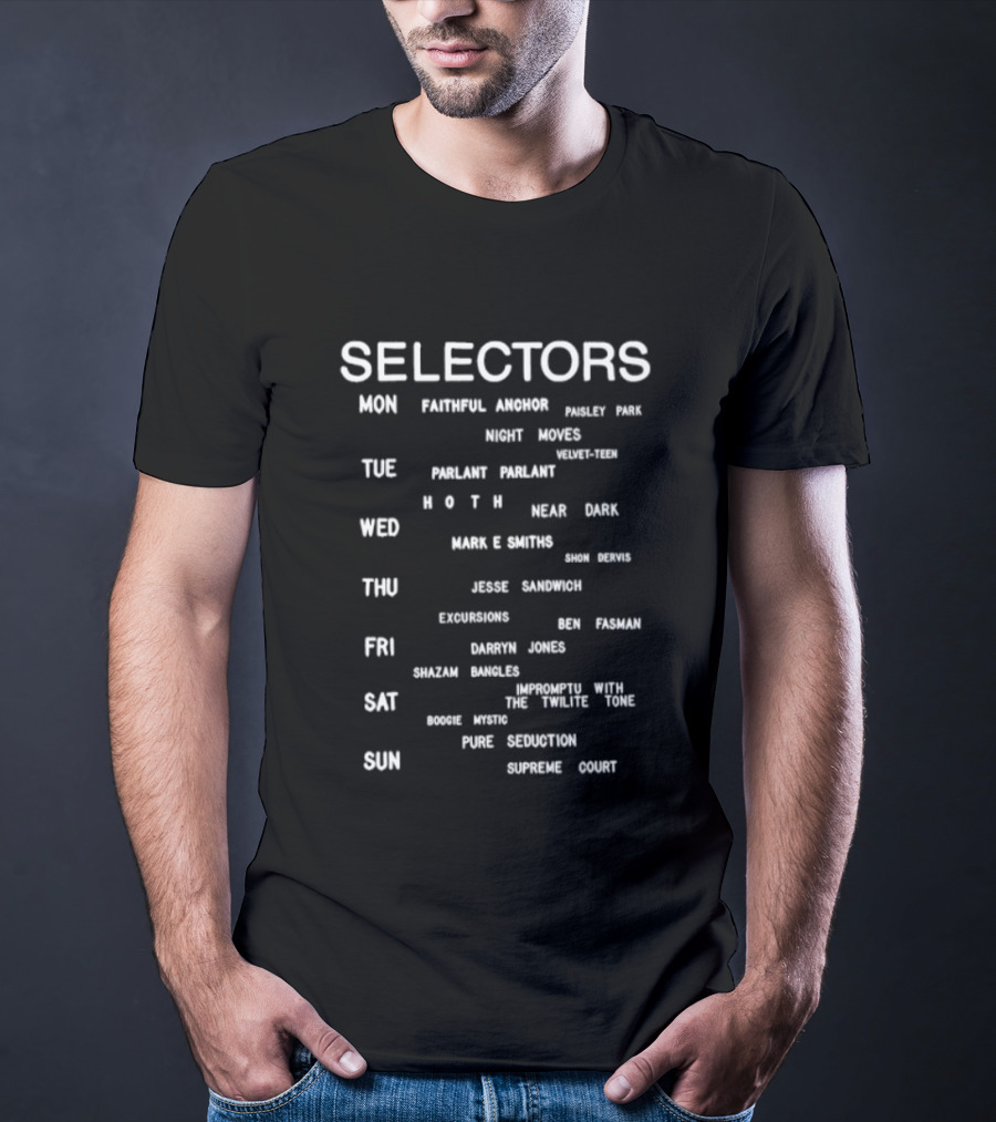 Selectors Weekly Schedule Faithful Answer Night Moves Lineup T-Shirt