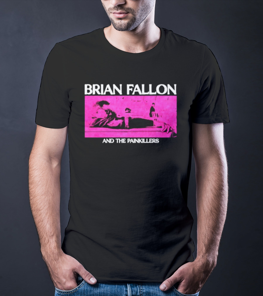 Brian Fallon And The Painkillers Pink Concert Art Gaslight Anthem T-Shirt