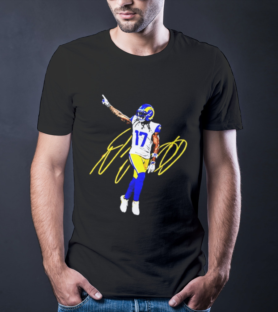 Davante Adams Number 17 Los Angeles Rams NFL Player T-Shirt