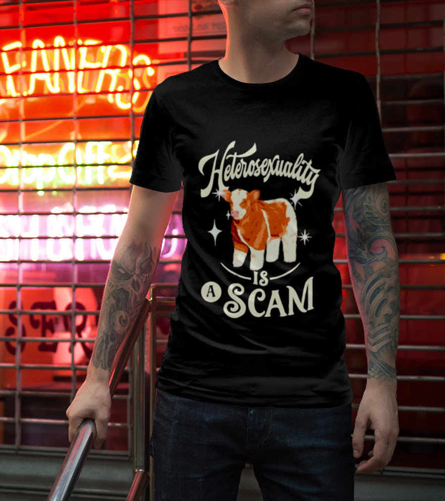Heterosexuality Is A Scam Cow LGBTQ T-Shirt
