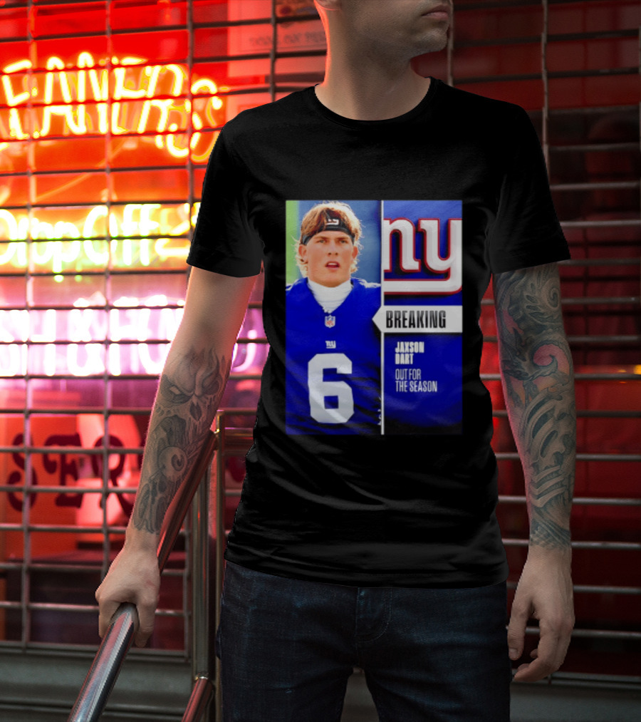 New York Giants Jaxson Dart Breaking Out For The Season T-Shirt