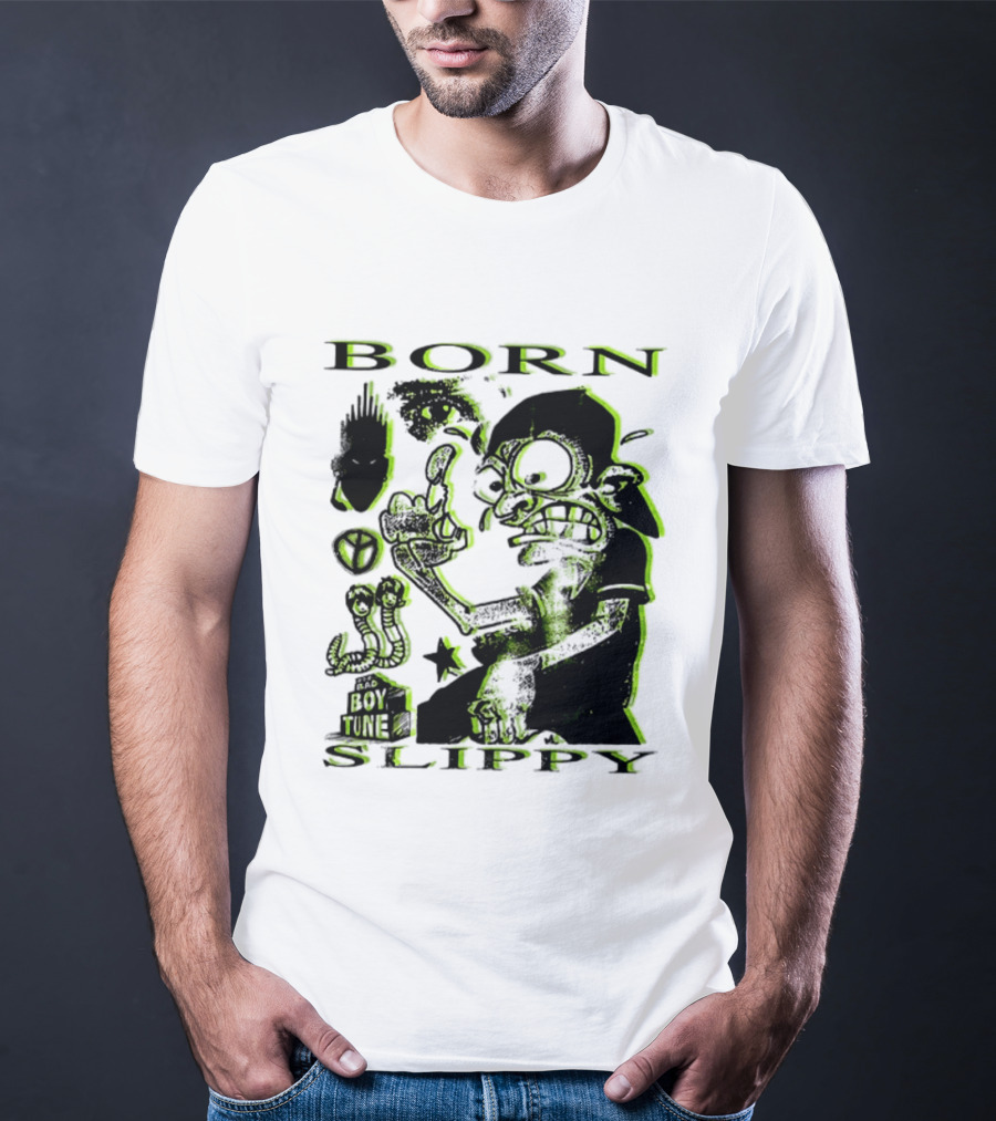 Born Slippy Bad Boy Tune Get Wet Like An Angel Two Sided T-Shirt