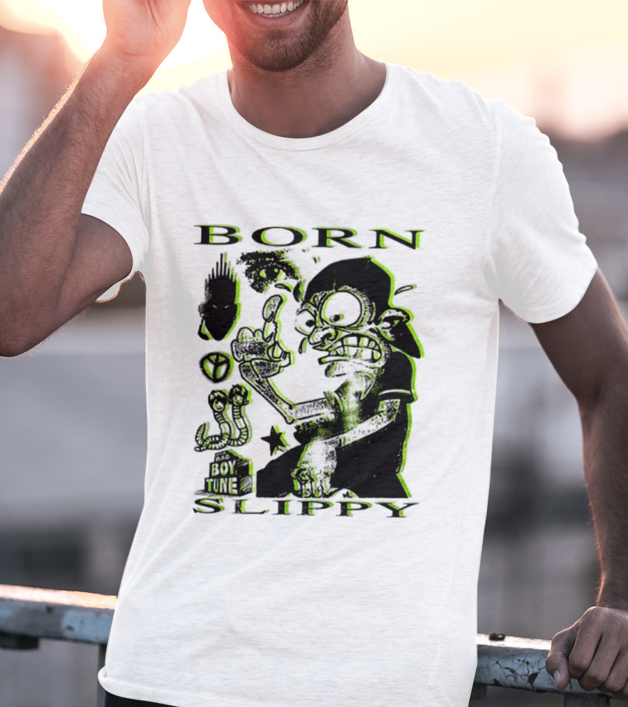 Born Slippy Bad Boy Tune Get Wet Like An Angel Two Sided T-Shirt