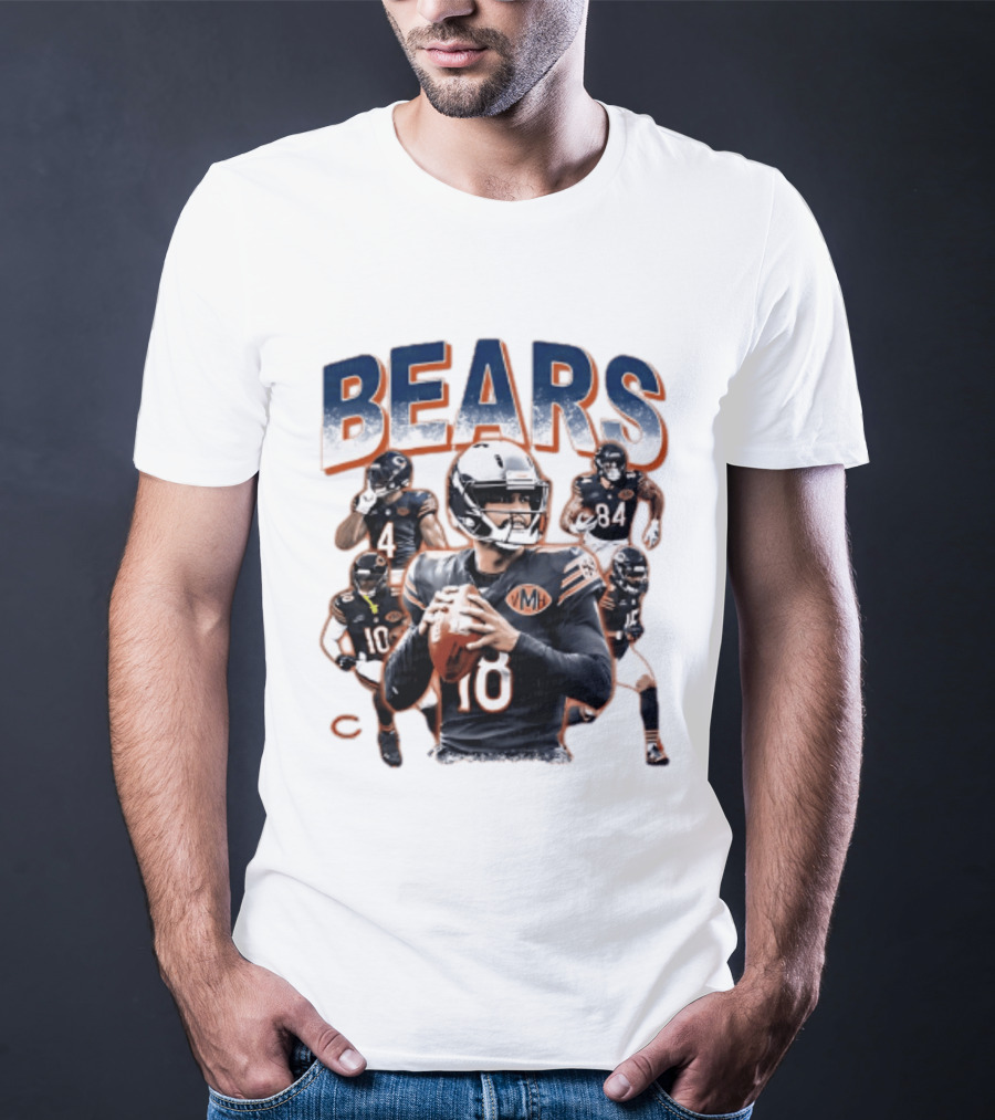 BEARS Chicago 2026 Football Team Collage T-Shirt