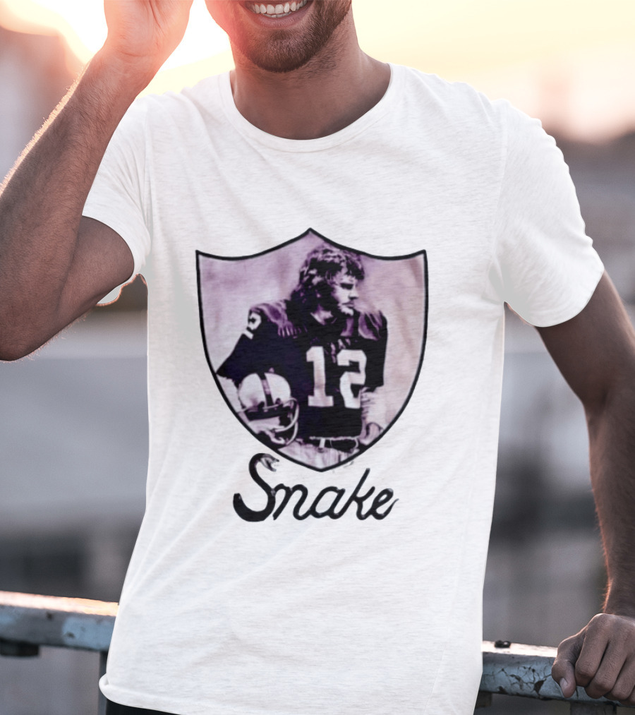 Ken Stabler Snake 12 Oakland Raiders T-Shirt