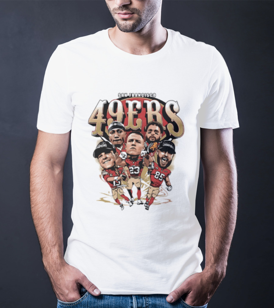 San Francisco 49ers 2026 Big Head Players NFL Football T-Shirt