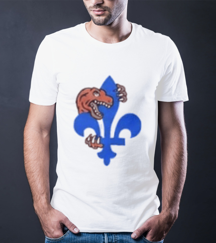 2026 Raptors Quebec Canada Games Fleur De Lis And Dinosaur T-Shirt