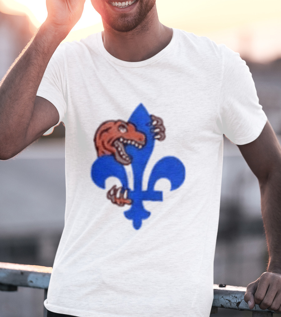 2026 Raptors Quebec Canada Games Fleur De Lis And Dinosaur T-Shirt