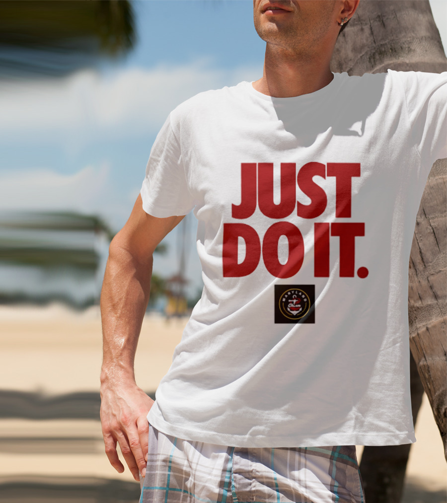 Maryland Charm Just Do It Red Text Black Circle T-Shirt