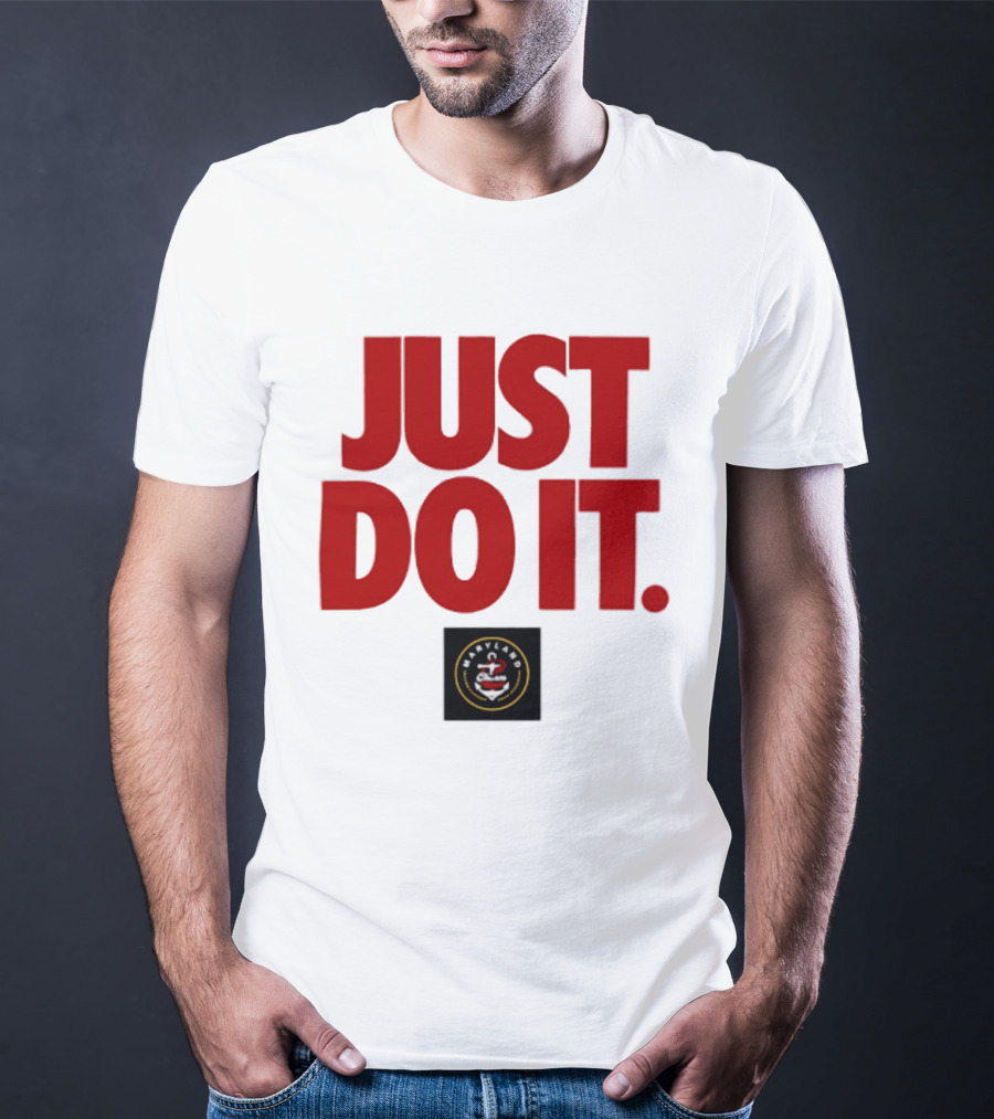 Maryland Charm Just Do It Red Text Black Circle T-Shirt
