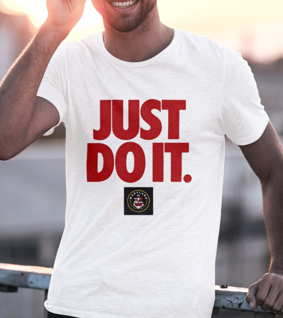 Maryland Charm Just Do It Red Text Black Circle T-Shirt