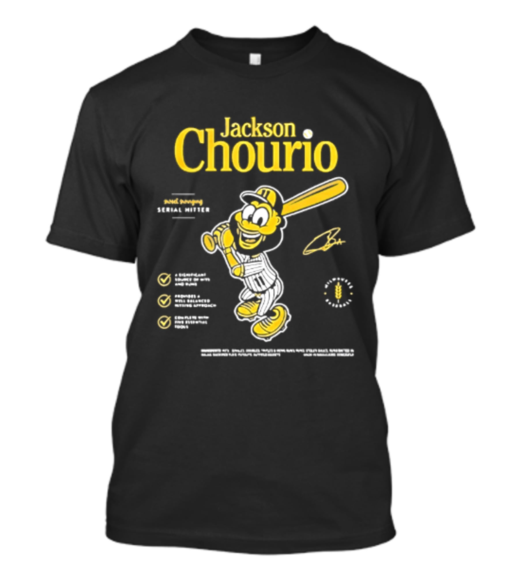 Jackson Chourio 2026 Milwaukee Brewers Serial Hitter T-Shirt