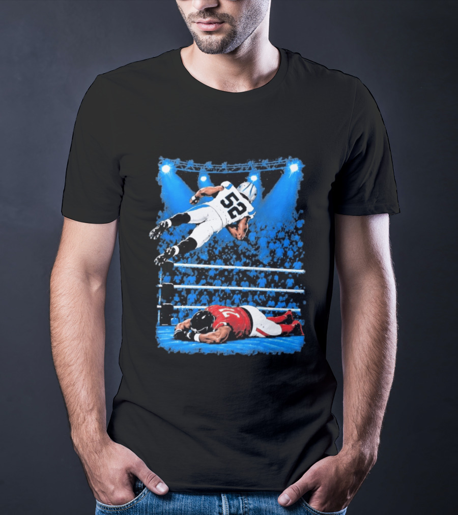 2026 Panthers Trevis Gipson Top Rope Wrestling Leap T-Shirt