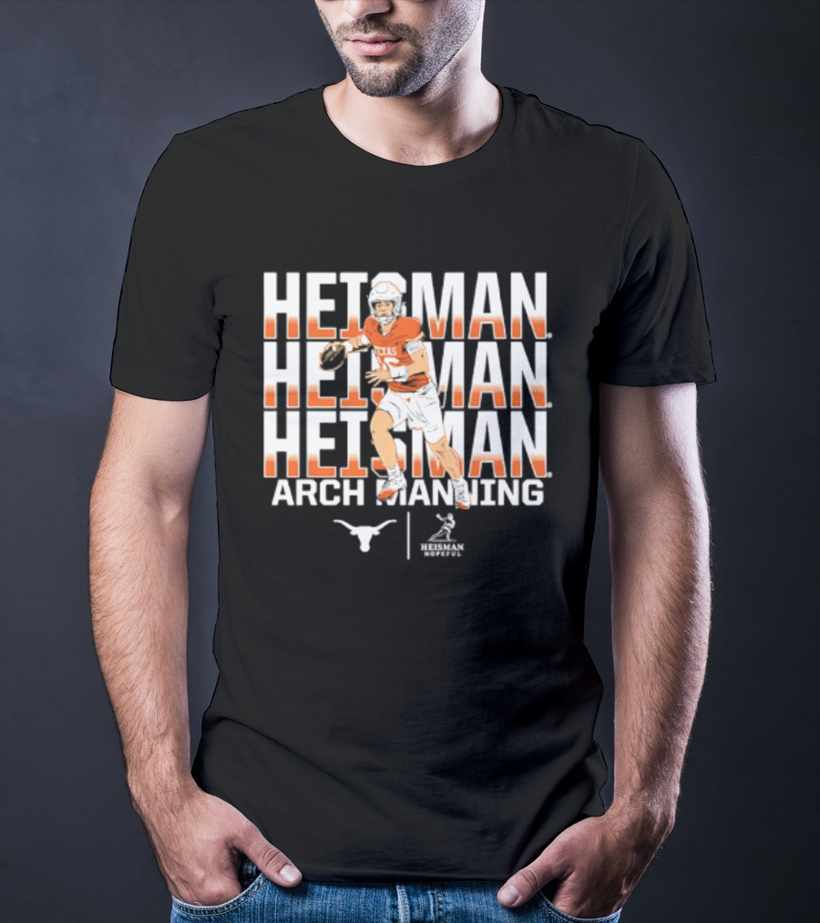 Texas Longhorns Arch Manning Heisman Trophy Contender NCAA Football T-Shirt