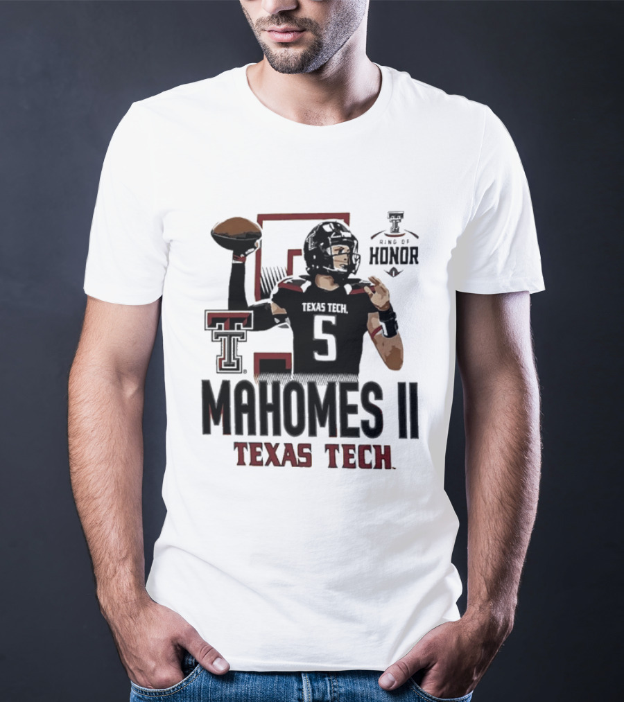 Mahomes II Texas Tech Red Raiders Ring Of Honor Player T-Shirt