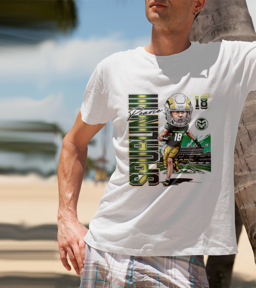 Pearce Spurlin III 18 Colorado State Rams NCAA Football Caricature T-Shirt
