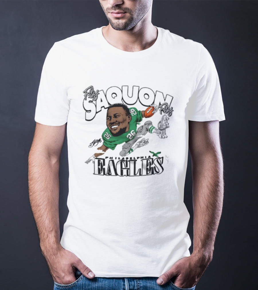 Philadelphia Eagles Saquon Barkley Caricature 26 T-Shirt