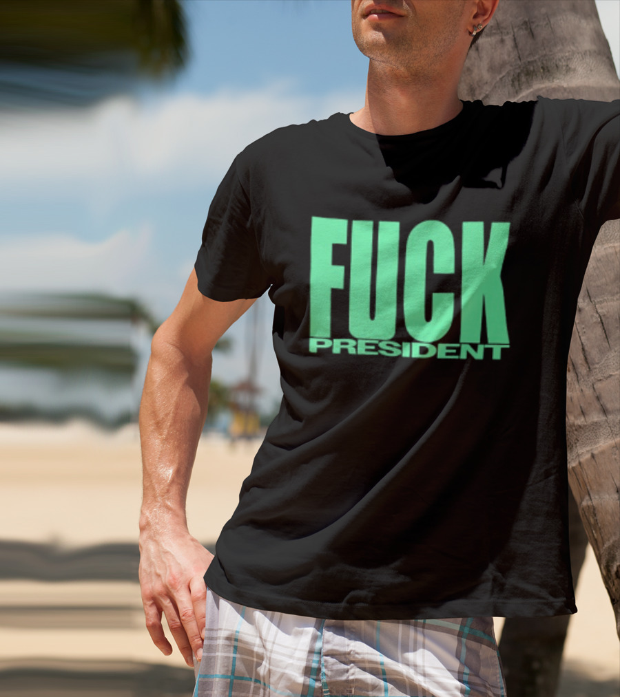 Fuck President Twitching Tongues Louder Than President 2 Sided T-Shirt