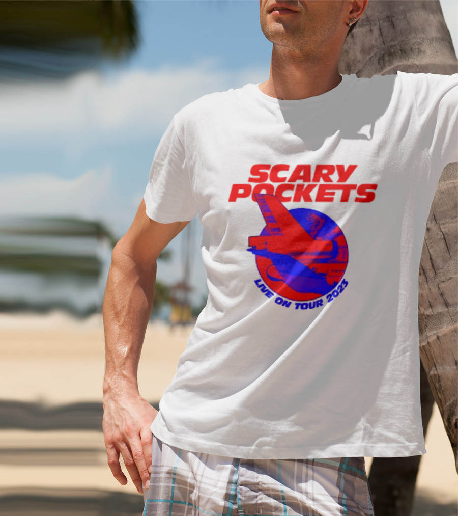 Scary Pockets Live On Tour 2023 Bold Red Airplane T-Shirt