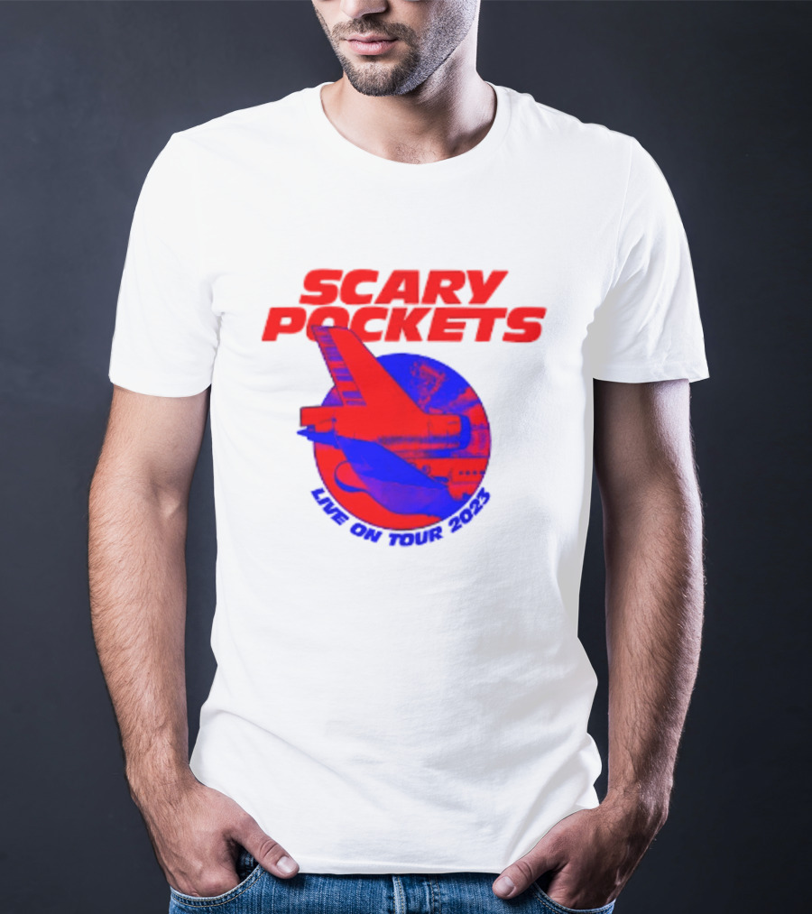Scary Pockets Live On Tour 2023 Bold Red Airplane T-Shirt