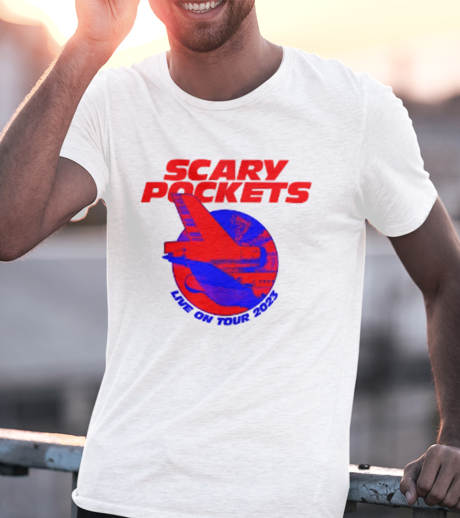 Scary Pockets Live On Tour 2023 Bold Red Airplane T-Shirt