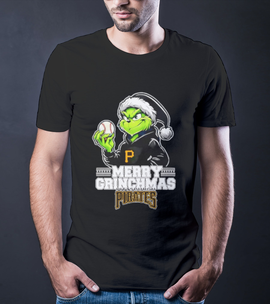 Merry Grinchmas Pittsburgh Pirates Baseball Christmas 2026 T-Shirt