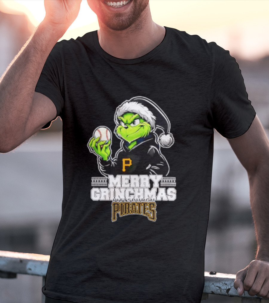 Merry Grinchmas Pittsburgh Pirates Baseball Christmas 2026 T-Shirt