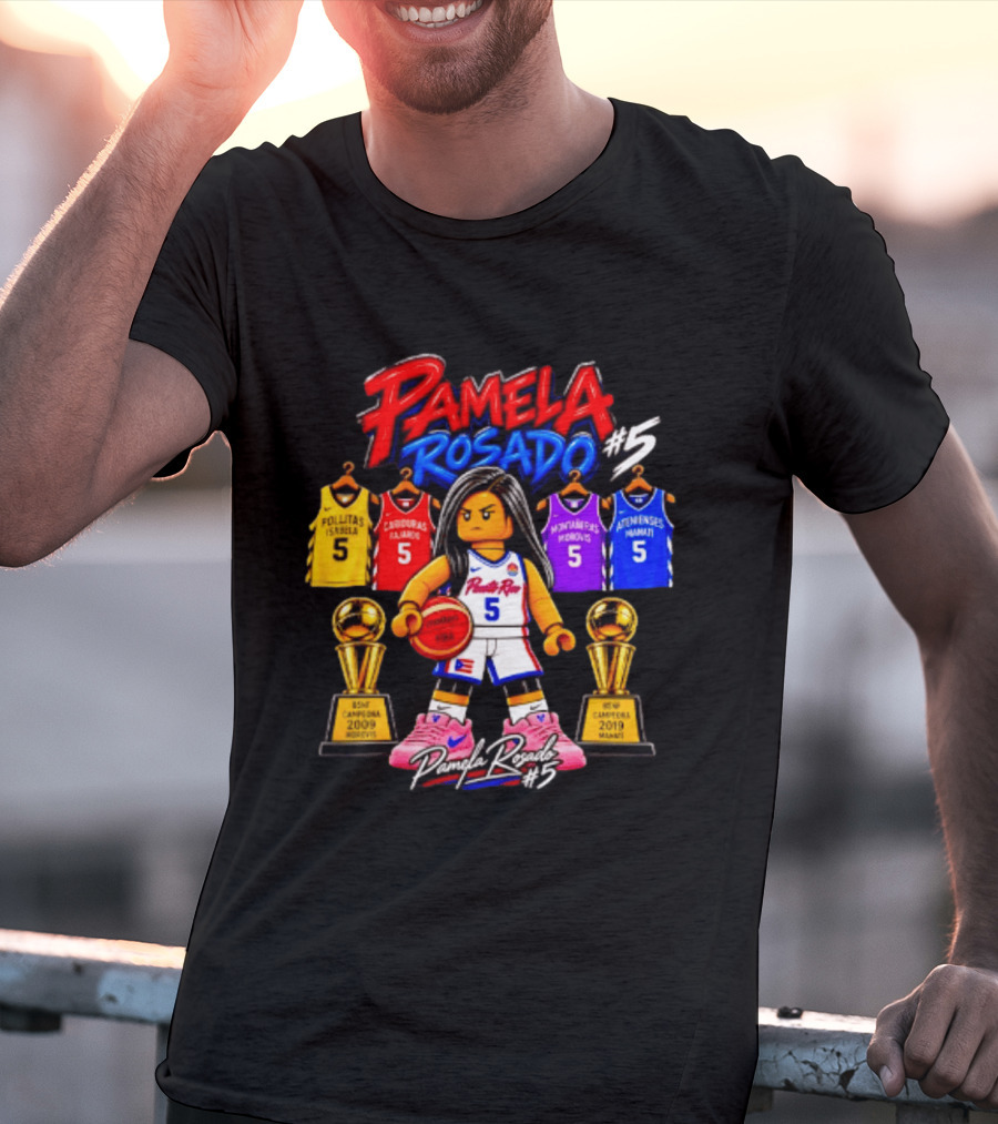 Pamela Rosado #5 Puerto Rico Champion Legacy Basketball Jerseys And Trophies T-Shirt