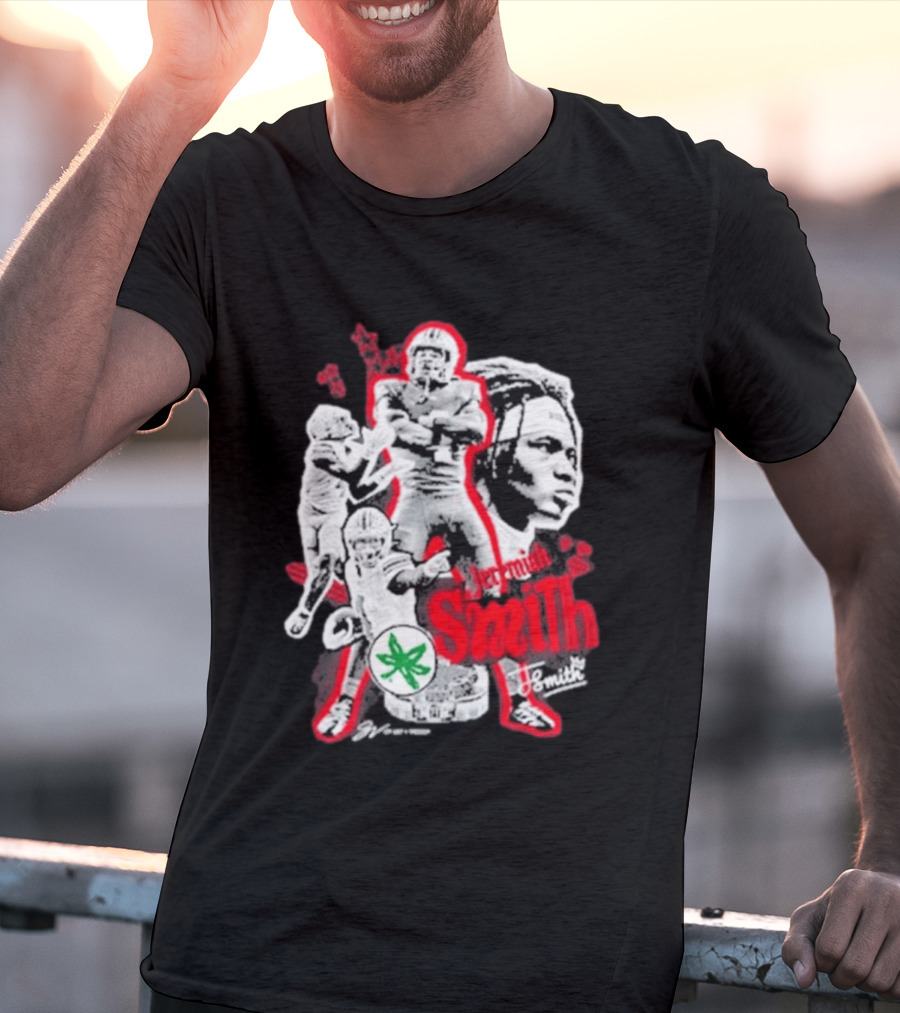 Jeremiah Smith Ohio State Buckeyes Football Collage T-Shirt