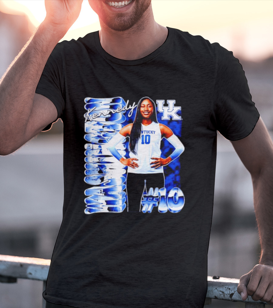 Kennedy #10 Kentucky Wildcats NCAA Volleyball T-Shirt