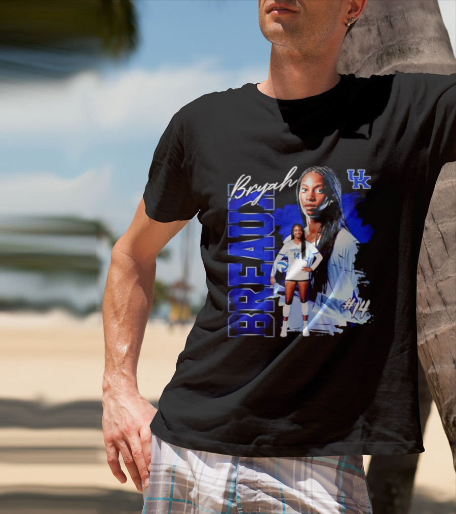 Bryah Breaux 14 Kentucky Wildcats Volleyball UK T-Shirt