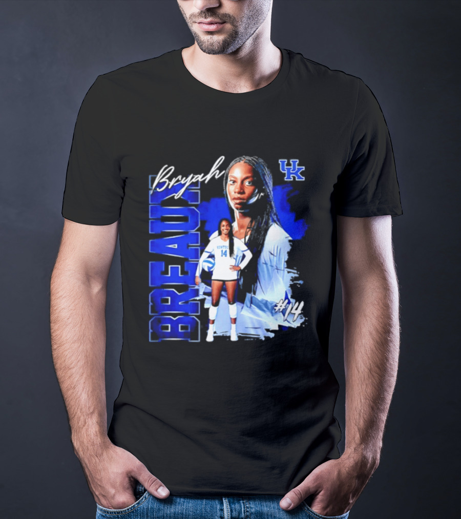 Bryah Breaux 14 Kentucky Wildcats Volleyball UK T-Shirt