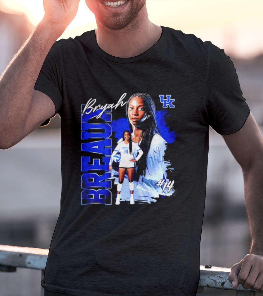 Bryah Breaux 14 Kentucky Wildcats Volleyball UK T-Shirt
