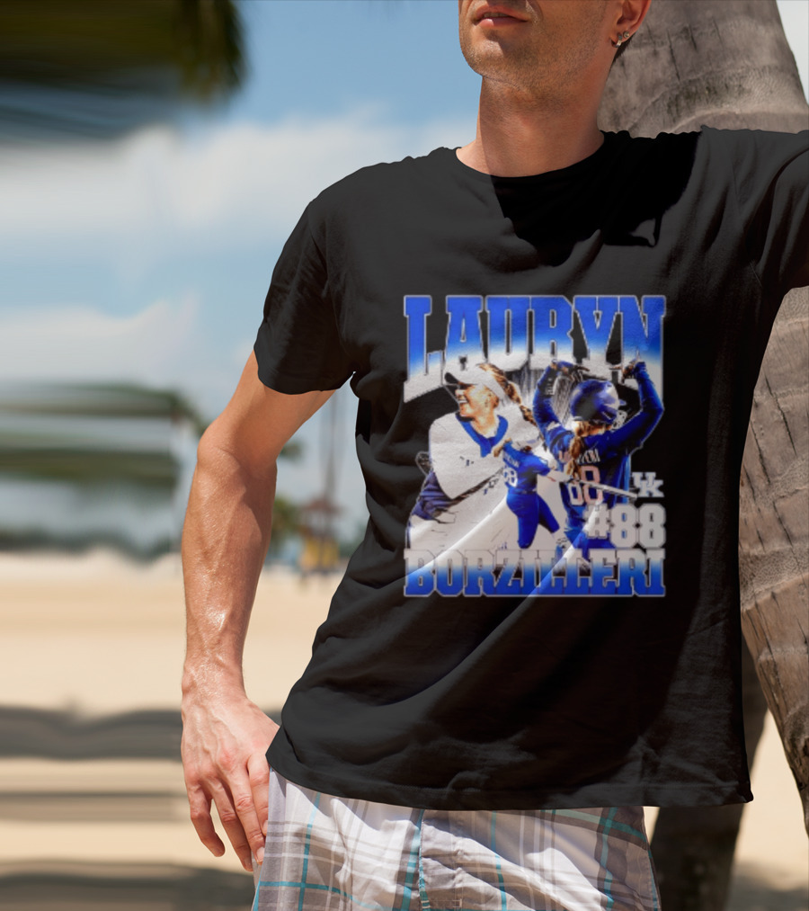 Kentucky Wildcats Lauryn Borzilleri 88 NCAA Softball Player T-Shirt