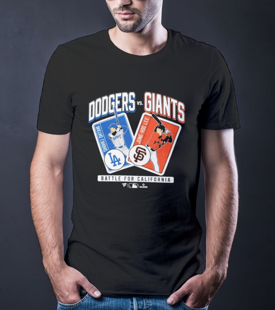 Los Angeles Dodgers Shohei Ohtani Vs San Francisco Giants Jung Hoo Lee Battle For California 2026 T-Shirt