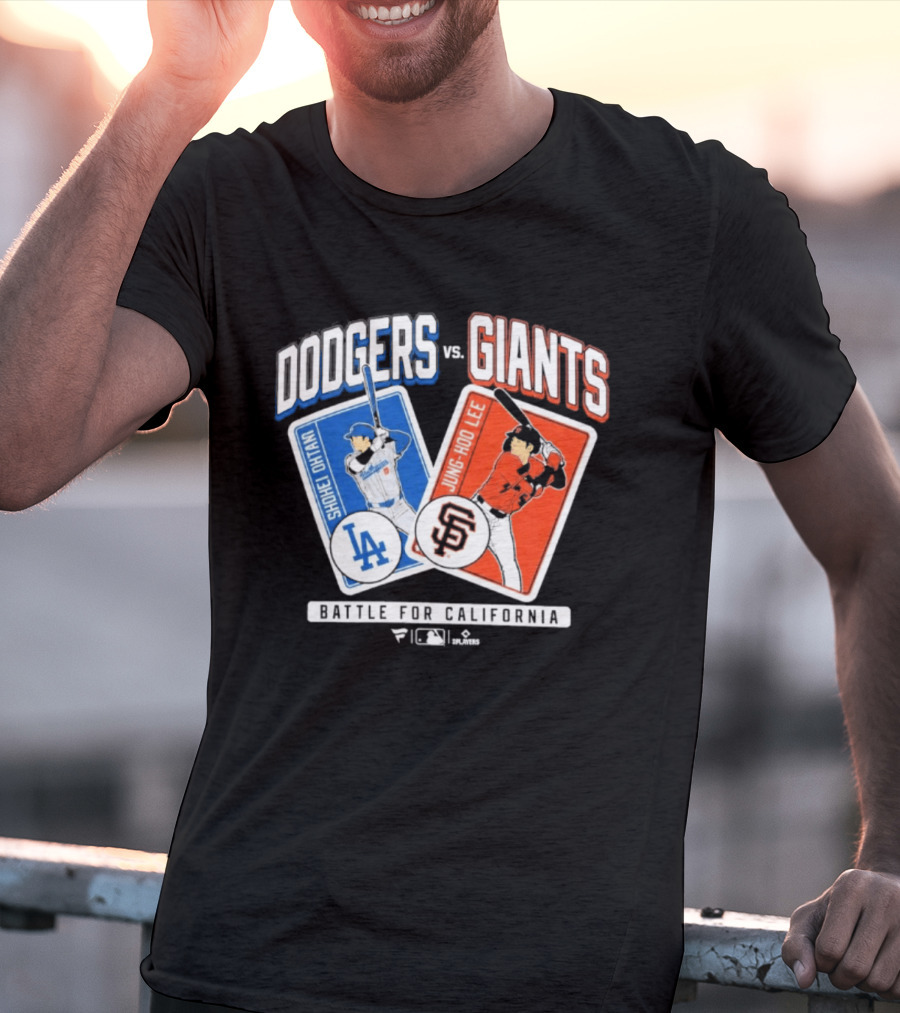 Los Angeles Dodgers Shohei Ohtani Vs San Francisco Giants Jung Hoo Lee Battle For California 2026 T-Shirt