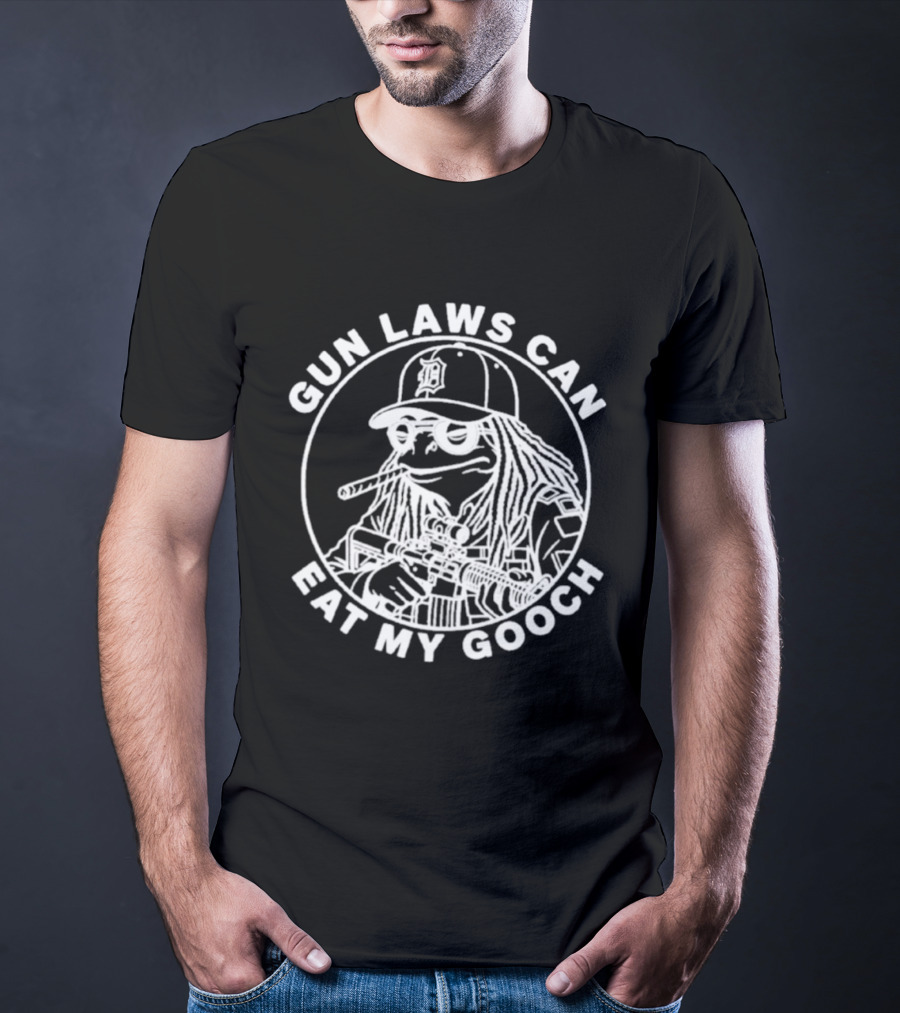 Gun Laws Can Eat My Gooch Frog Meme Baseball Cap With Cigar T-Shirt