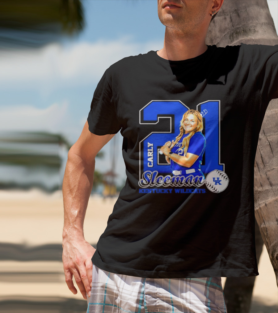 Carly Sleeman 21 Kentucky Wildcats NCAA Softball UK T-Shirt