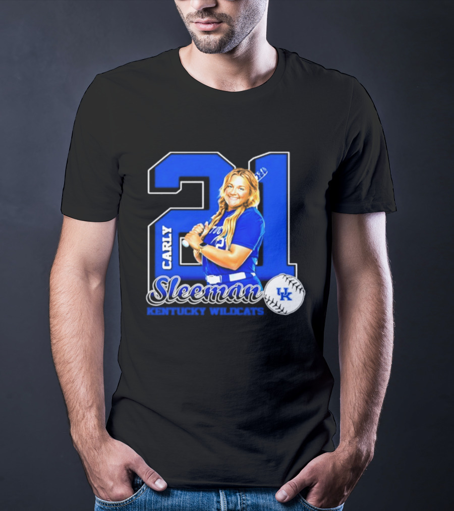 Carly Sleeman 21 Kentucky Wildcats NCAA Softball UK T-Shirt