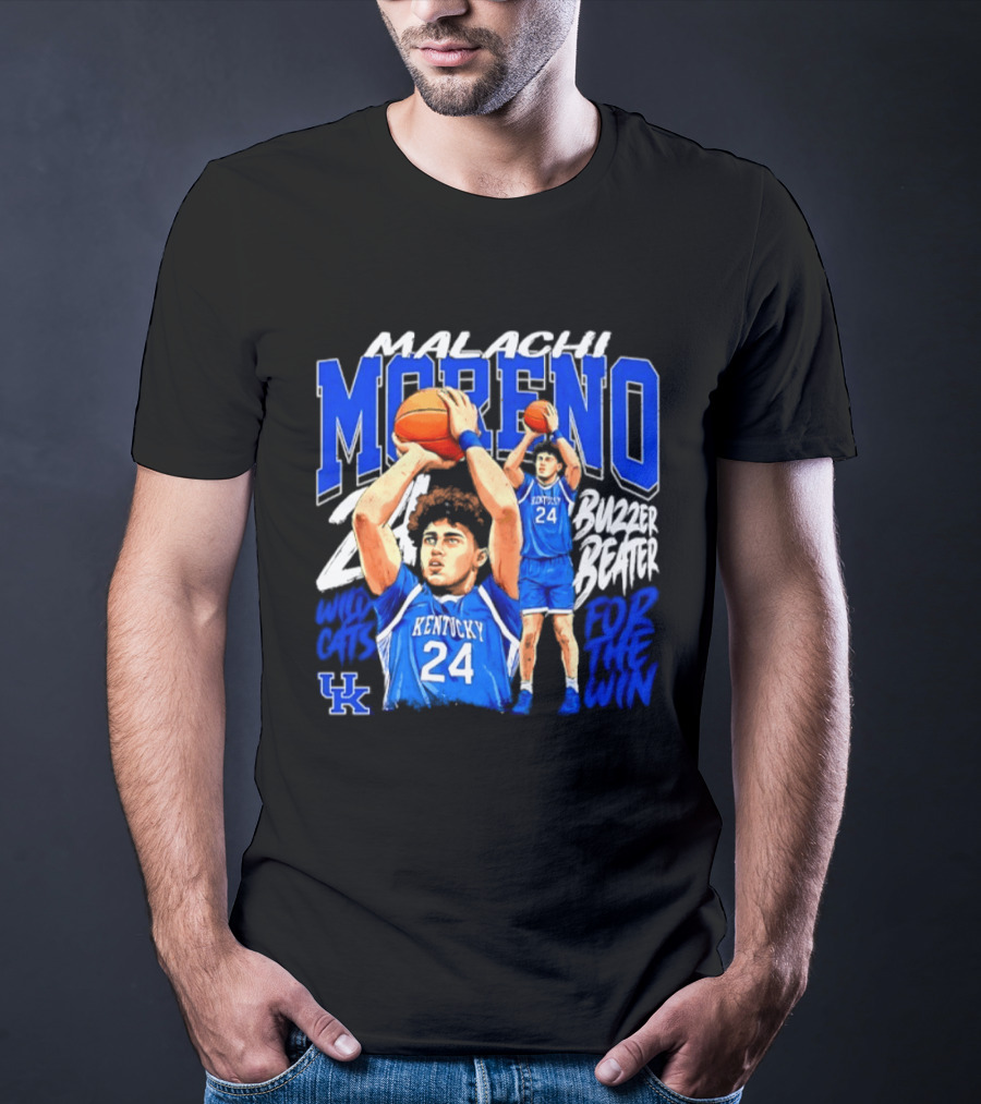 Malachi Moreno Kentucky Wildcats 24 Buzzer Beater For The Win T-Shirt