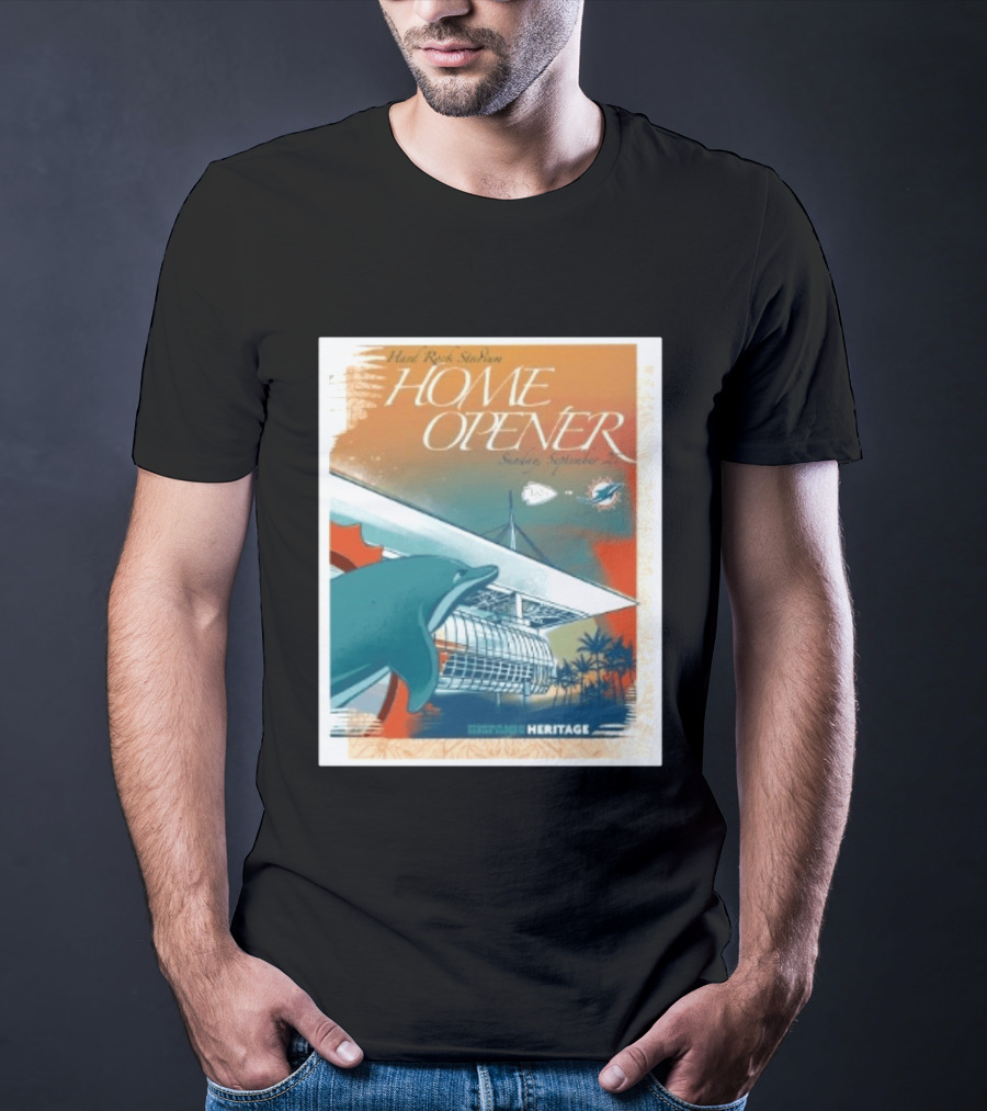 Hard Rock Stadium Home Opener Miami Dolphins Vs Kansas City Chiefs Sunday September 27 2026 Heritage T-Shirt