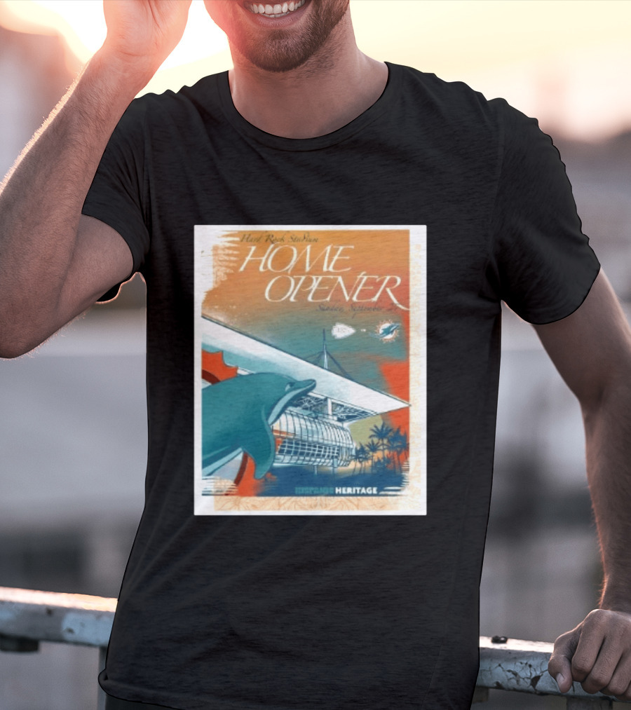 Hard Rock Stadium Home Opener Miami Dolphins Vs Kansas City Chiefs Sunday September 27 2026 Heritage T-Shirt