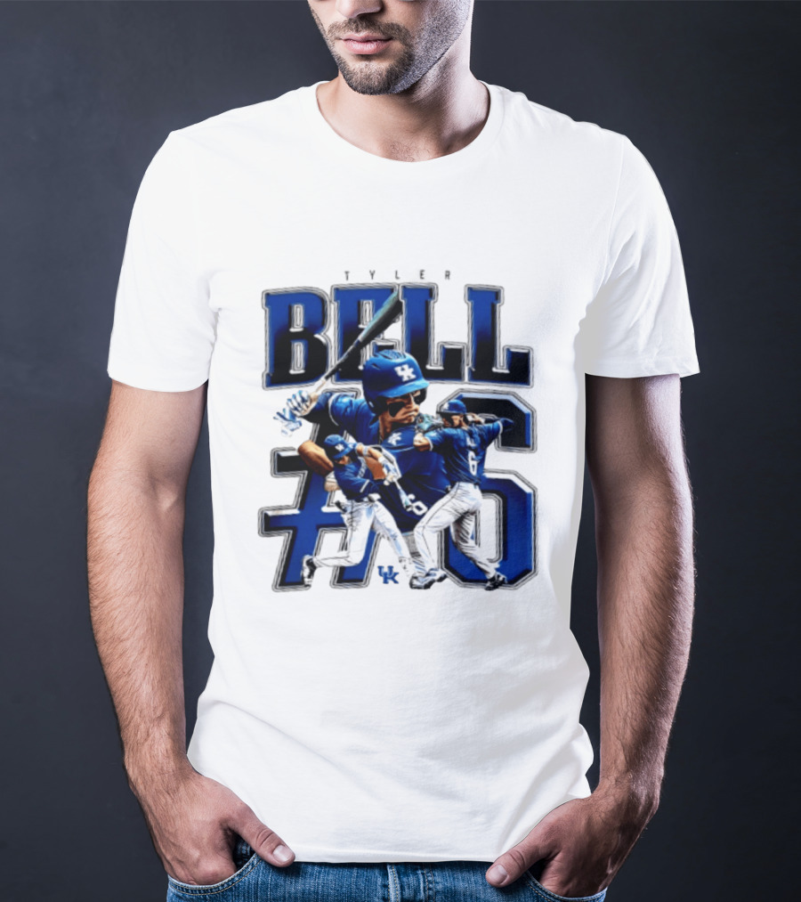Tyler Bell 6 Kentucky Wildcats NCAA Baseball Player T-Shirt
