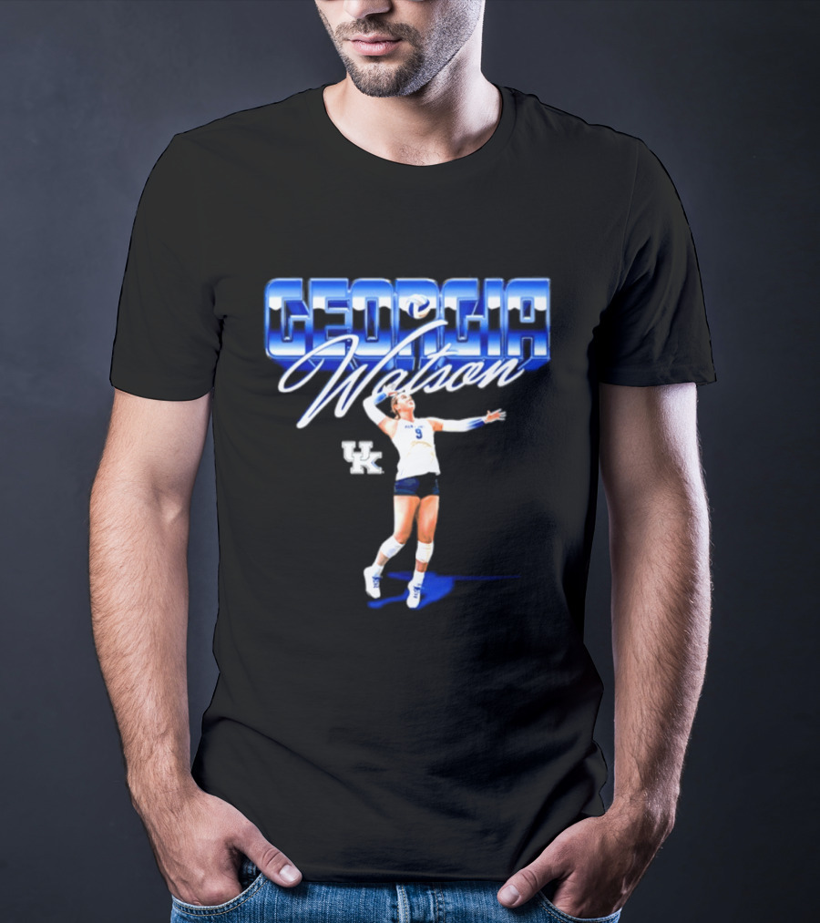 Georgia Watson 9 Kentucky Wildcats NCAA Women's Volleyball Player T-Shirt