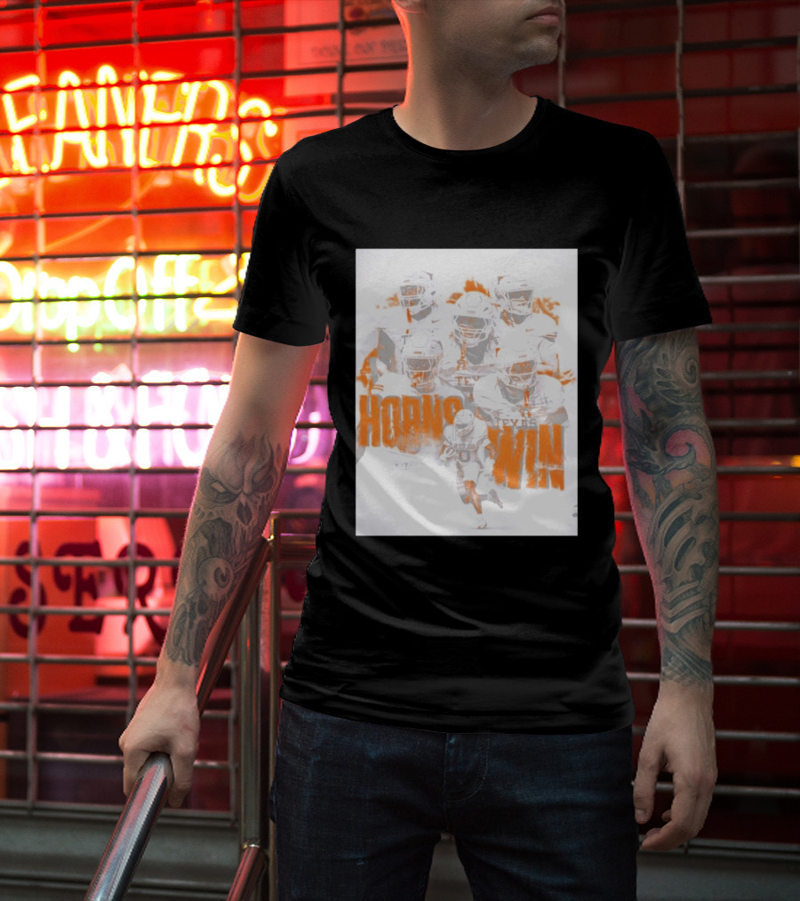 Texas Football Horns Win Burnt Orange 2026 T-Shirt