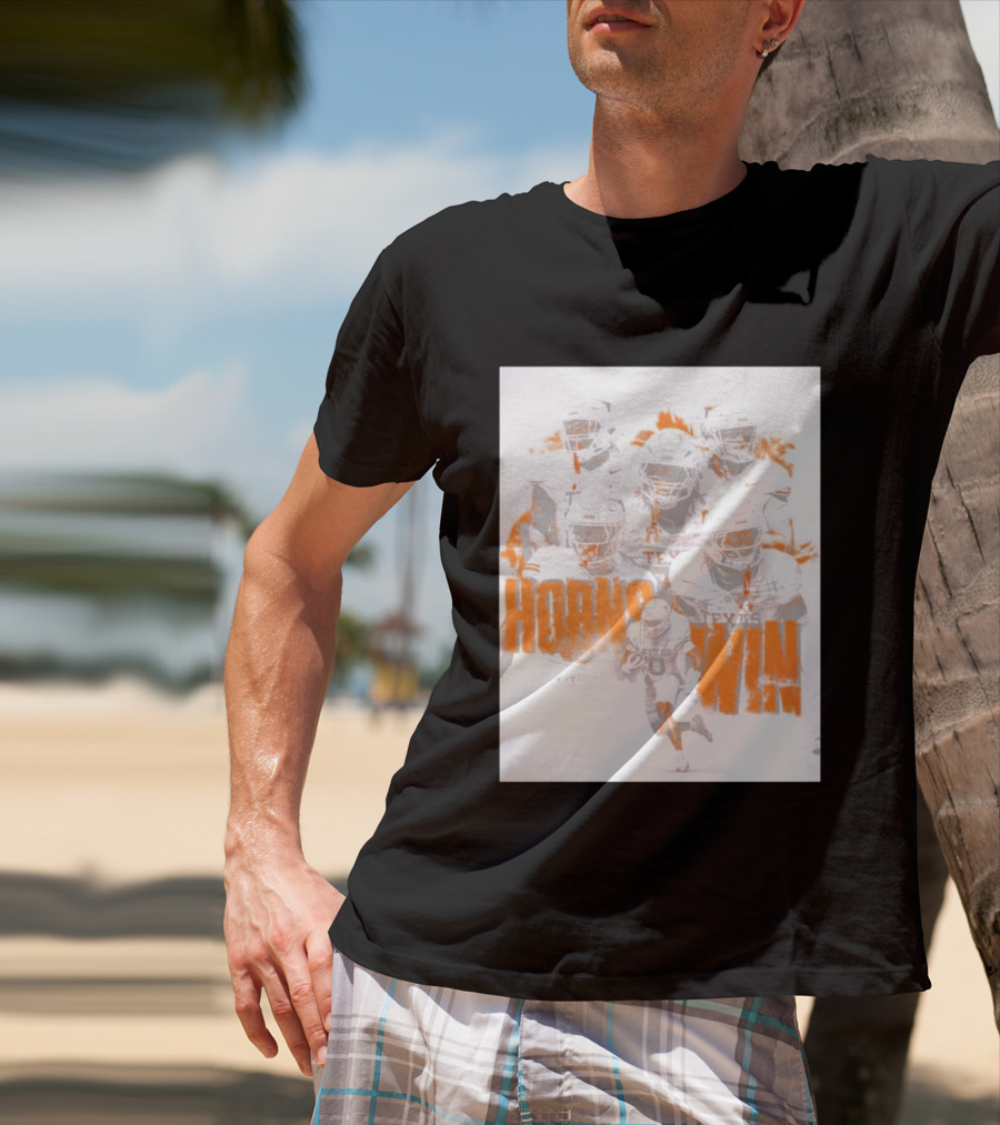 Texas Football Horns Win Burnt Orange 2026 T-Shirt